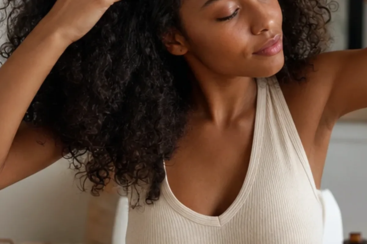 Authentische Beauty-Routine passend zum Thema Trockenshampoo bei Frizz
