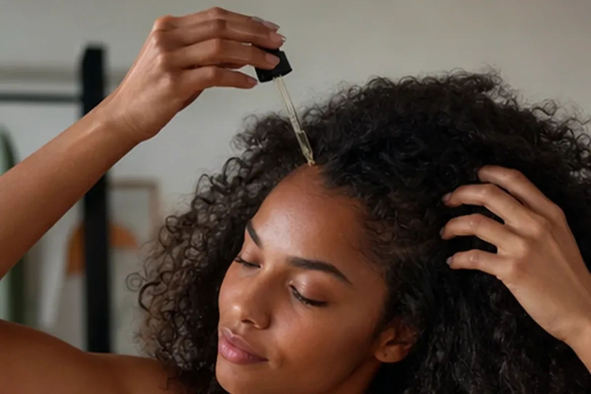 Redaktionelle Detailaufnahme zur Orientierung bei Haartrockner bei Frizz