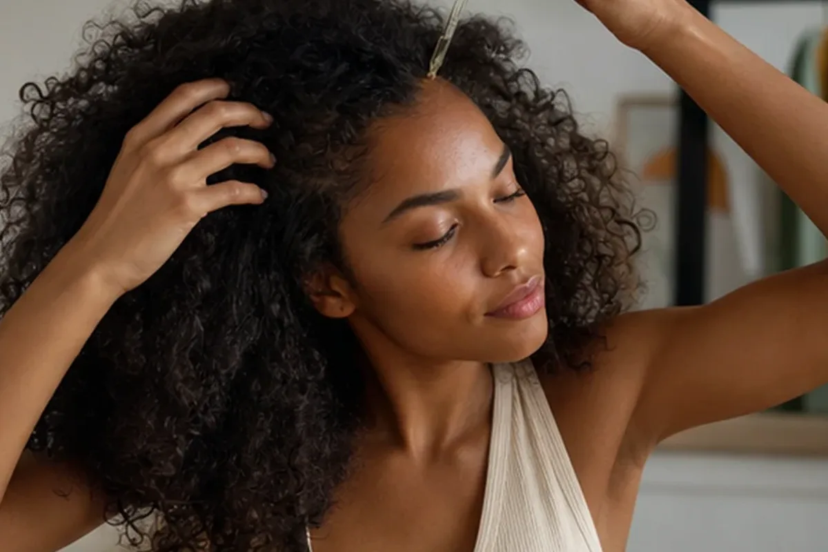 Authentische Beauty-Routine passend zum Thema Tiefenreinigungsshampoo für feines Haar