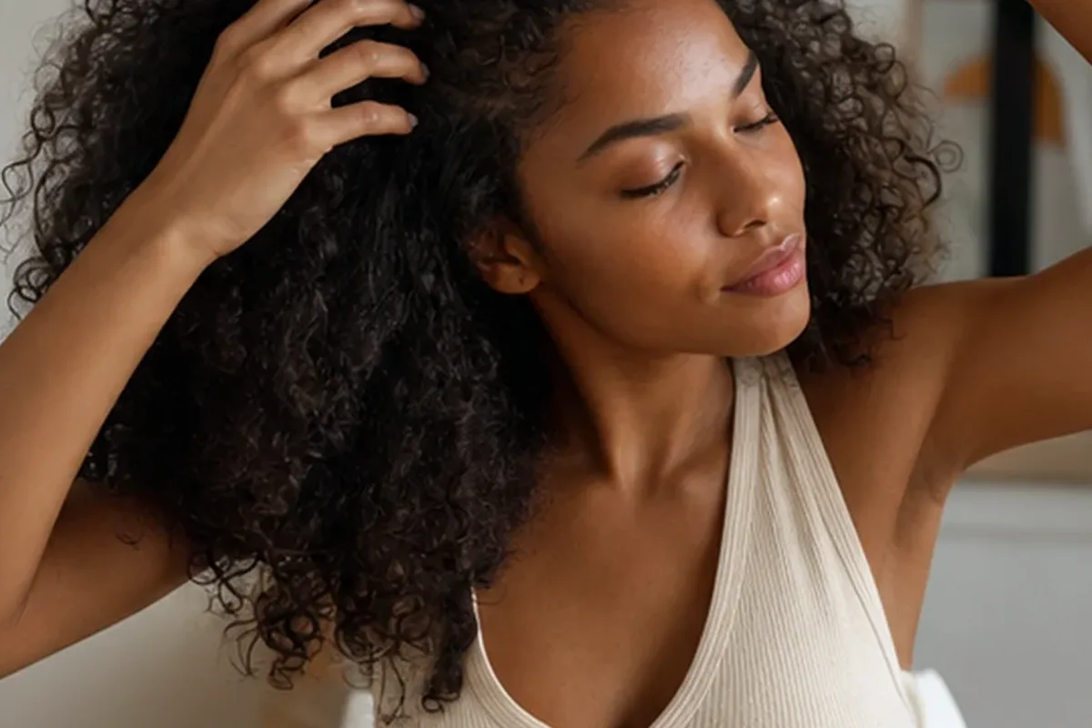 Redaktioneller Beauty-Moment zur Ausgangslage bei Tiefenreinigungsshampoo bei Haarbruch