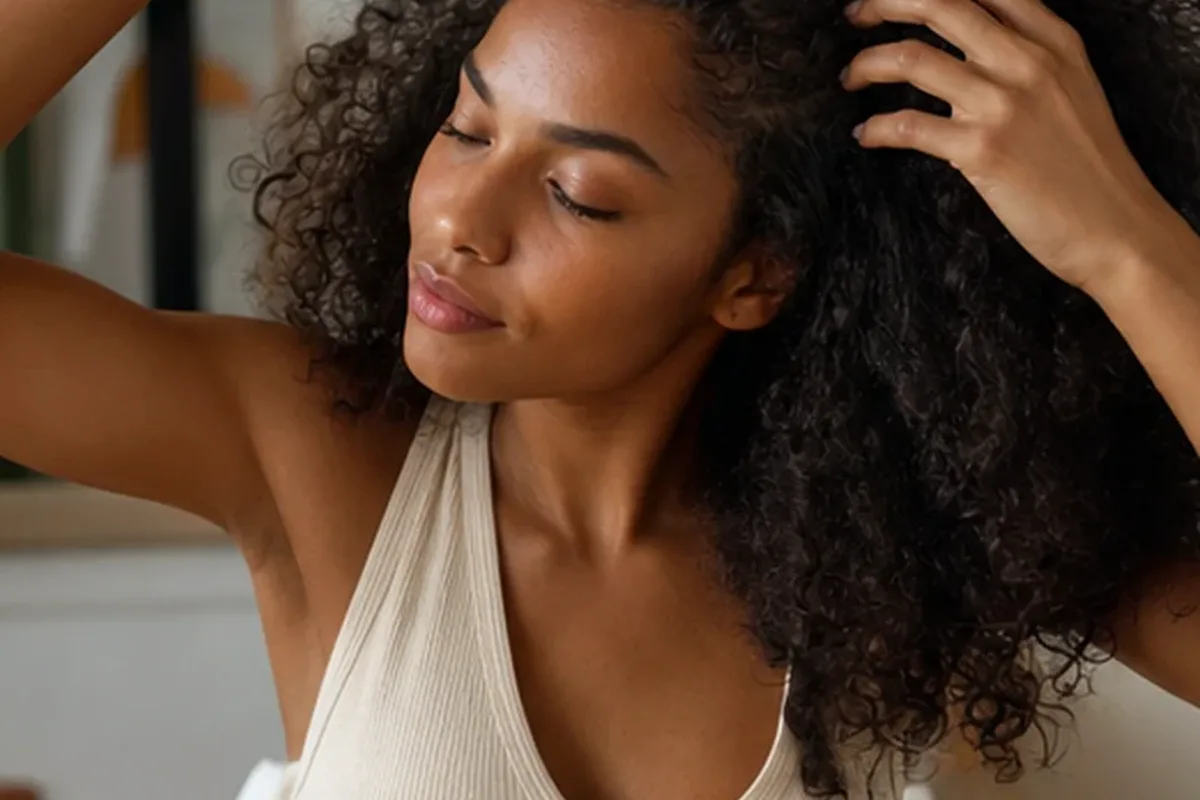 Redaktioneller Beauty-Moment zur Ausgangslage bei Haarmaske für trockenes Haar