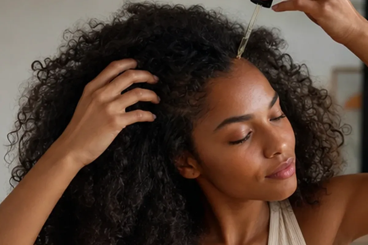 Redaktioneller Beauty-Moment zur Ausgangslage bei Trockenshampoo bei fettigem Ansatz