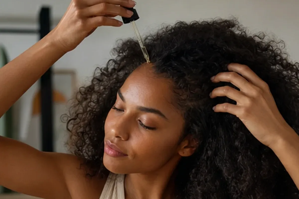 Authentische Beauty-Routine passend zum Thema Conditioner für lockiges Haar