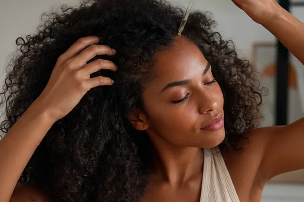 Authentische Beauty-Routine passend zum Thema Lockenpflege