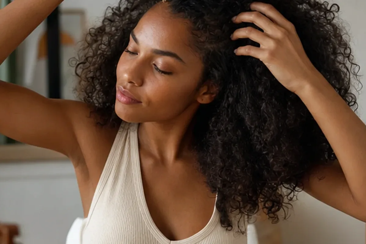 Authentische Beauty-Routine passend zum Thema Silbershampoo bei Haarbruch