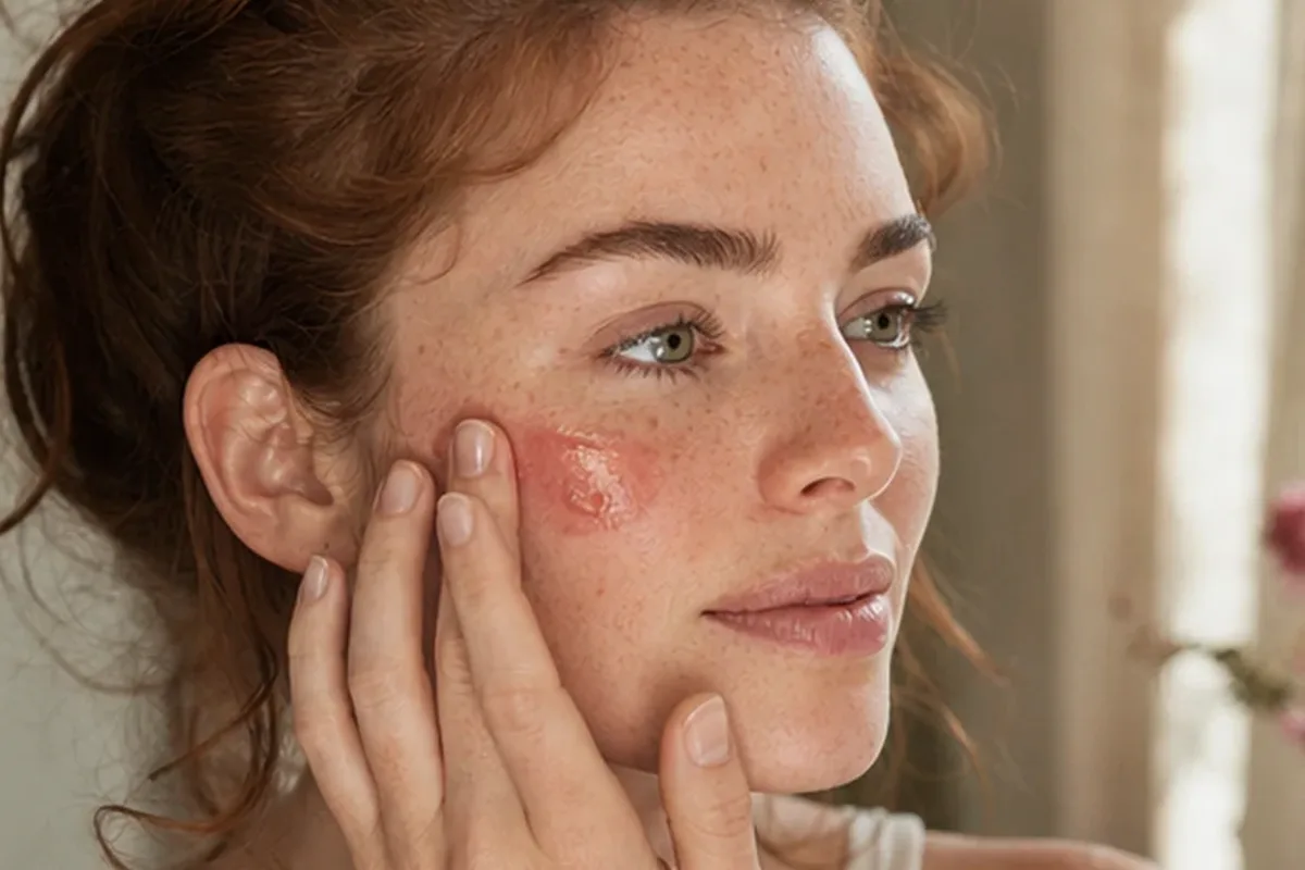 Redaktioneller Beauty-Moment zur Ausgangslage bei Make-up-Pinsel bei großen Poren
