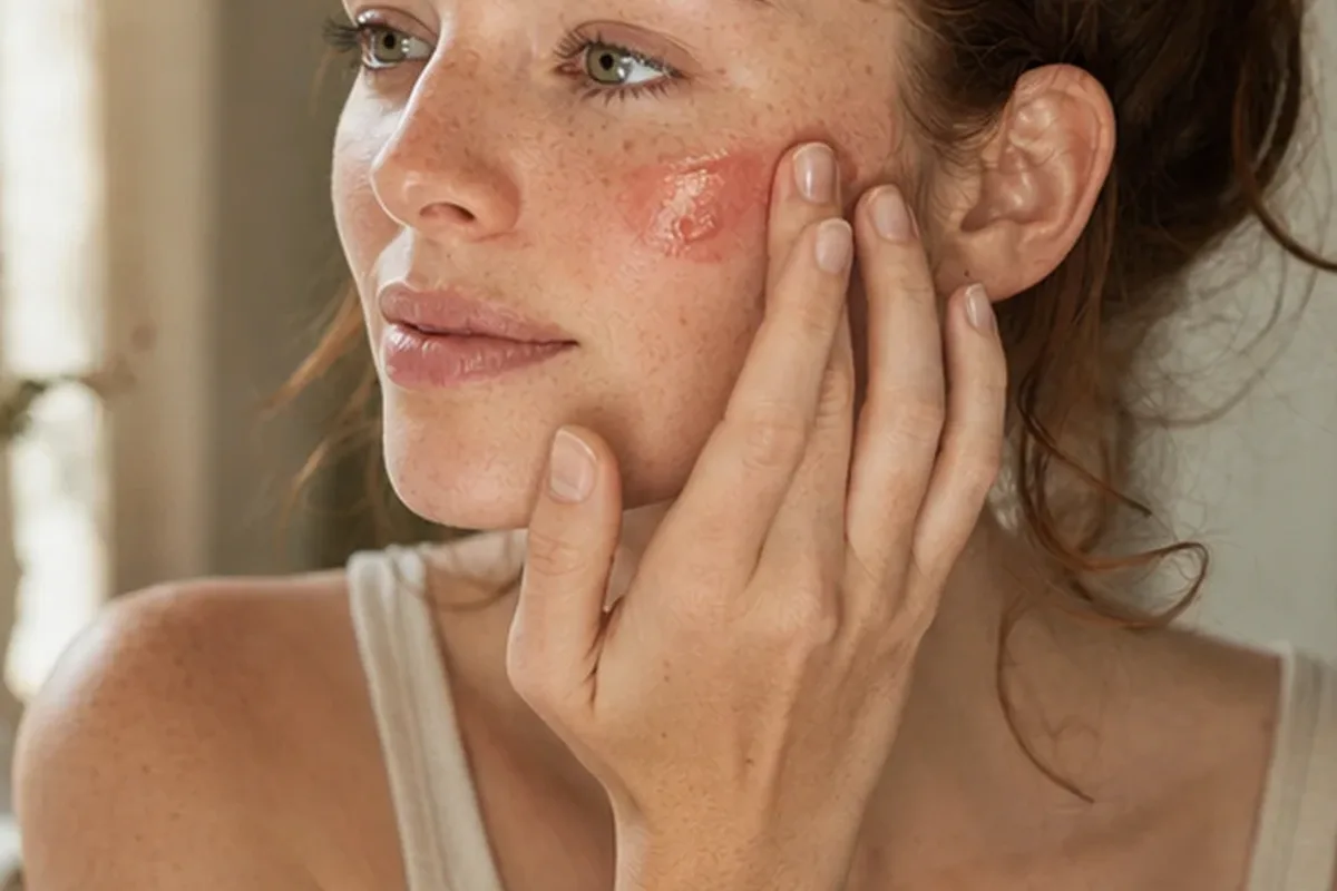 Hochwertige Beauty-Inszenierung zu Auswahlkriterien für Make-up-Pinsel bei Rötungen