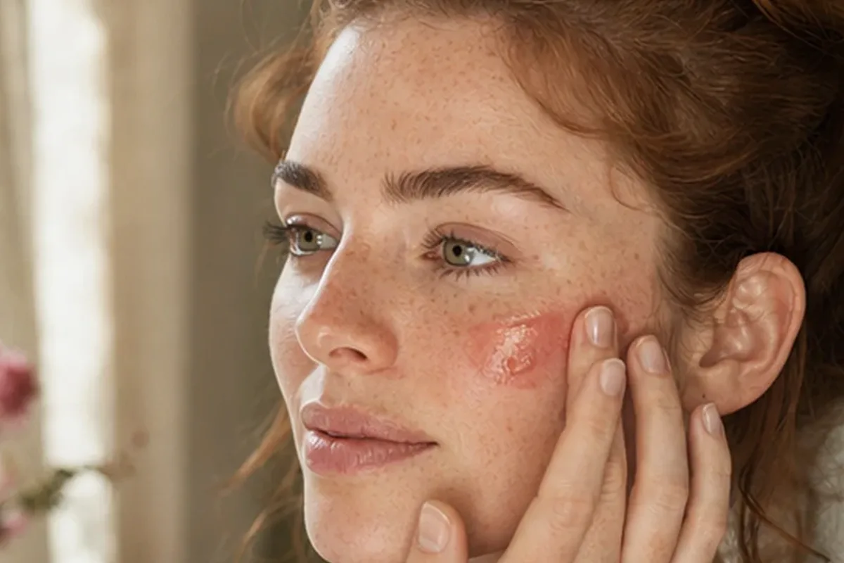 Authentischer Wohlfühlmoment passend zum Beauty-Thema Foundation bei großen Poren
