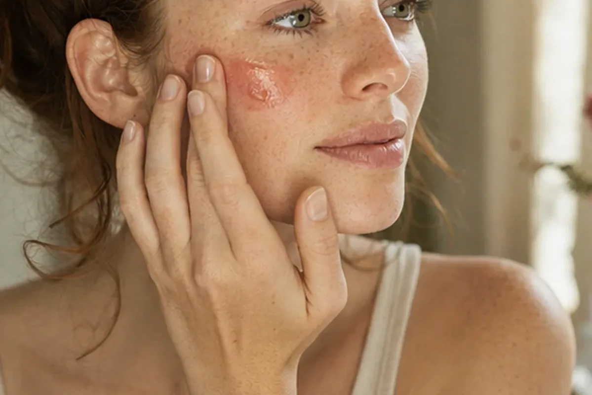 Redaktioneller Beauty-Moment zur Ausgangslage bei Rouge für langen Halt