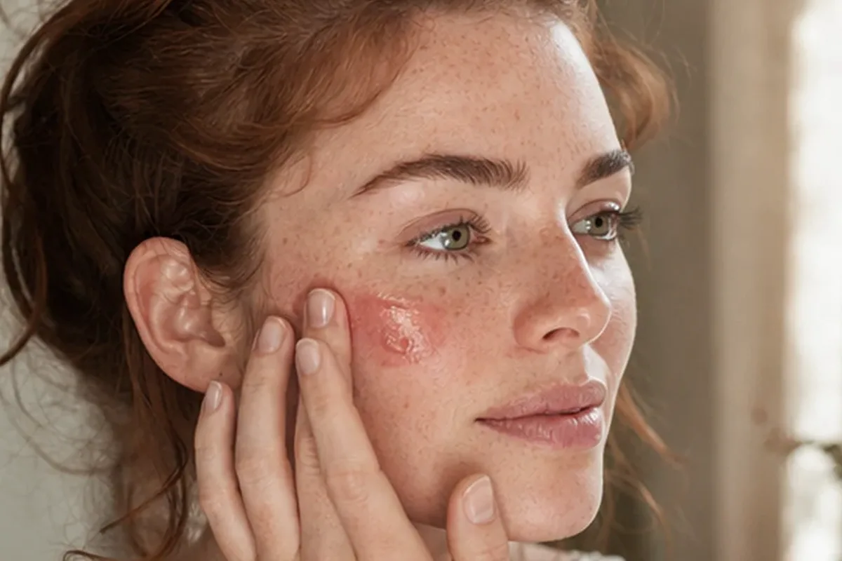 Redaktioneller Beauty-Moment zur Ausgangslage bei Setting Spray bei Rötungen