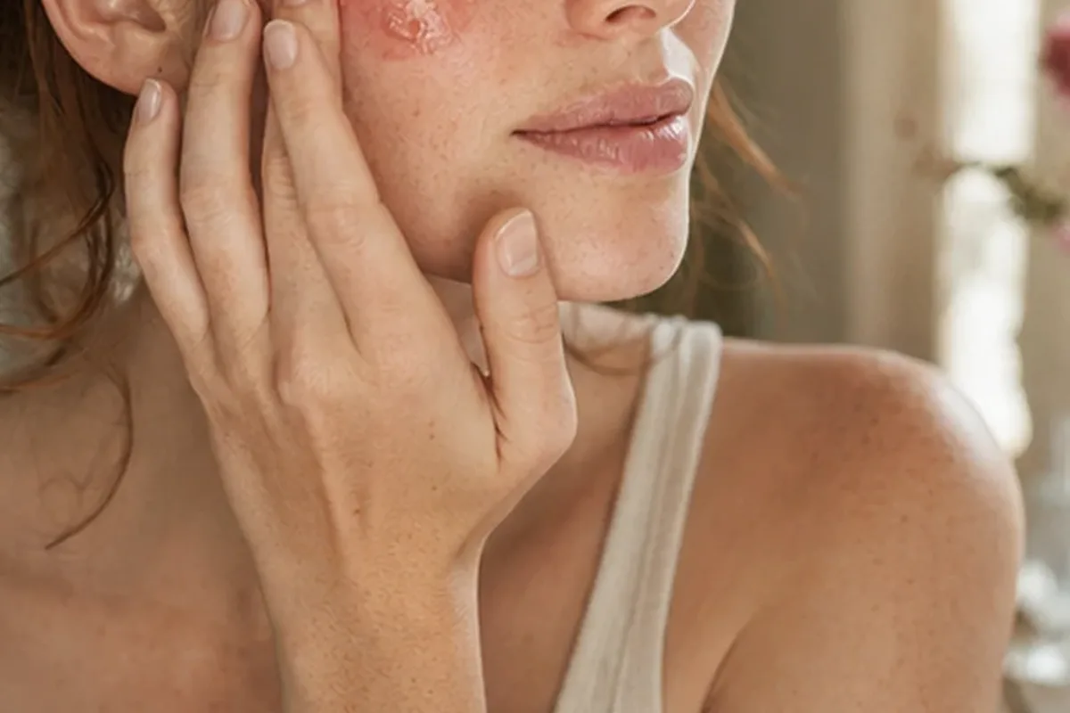 Emotionaler und authentischer Anwendungsmoment rund um Bronzer bei Rötungen
