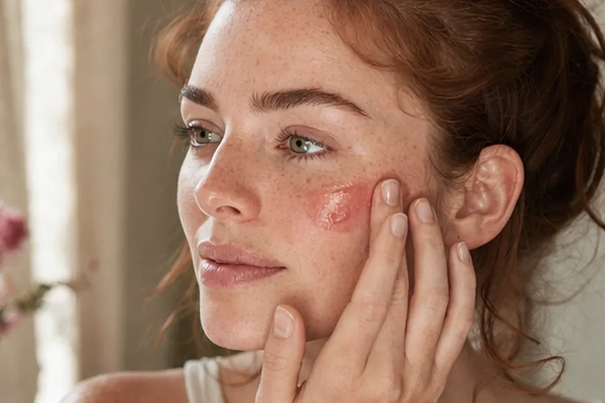 Authentischer Wohlfühlmoment passend zum Beauty-Thema Skin Tint für langen Halt