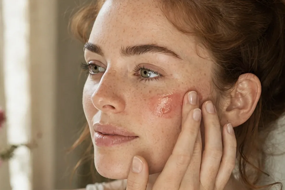Authentische Beauty-Routine passend zum Thema Make-up-Pinsel bei Rötungen
