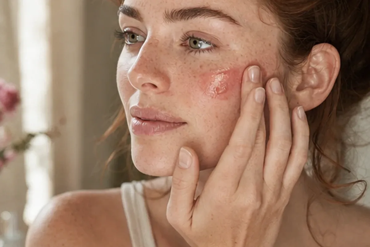 Authentische Beauty-Routine passend zum Thema Make-up-Pinsel bei großen Poren