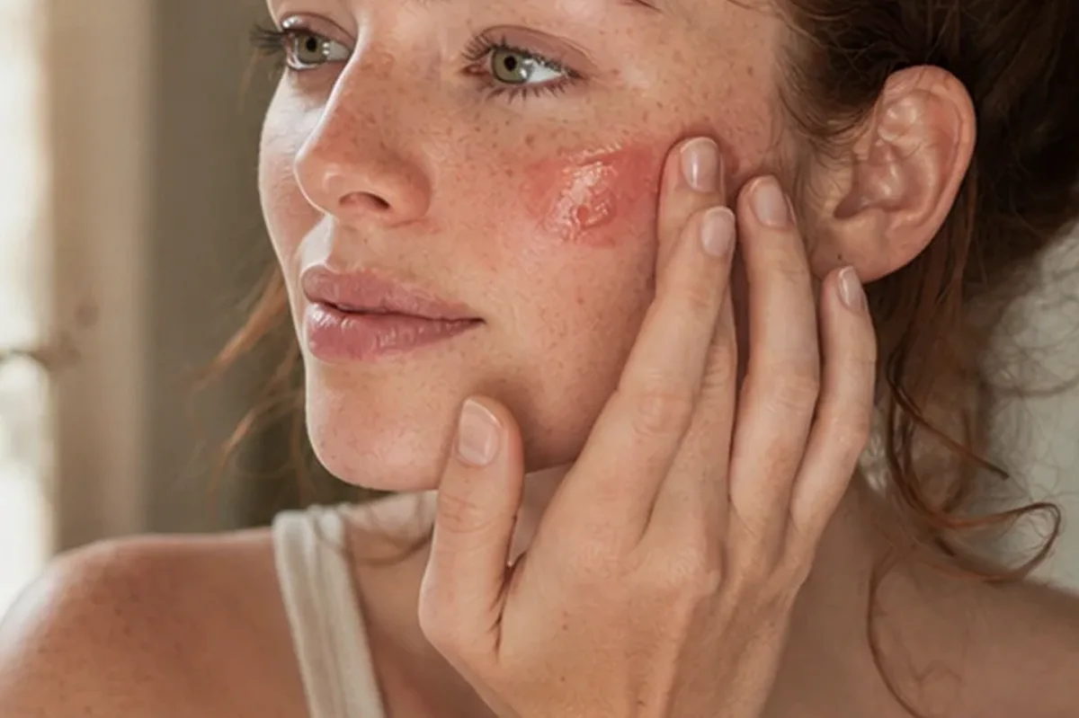 Emotionaler und authentischer Anwendungsmoment rund um Lip Tint für empfindliche Haut