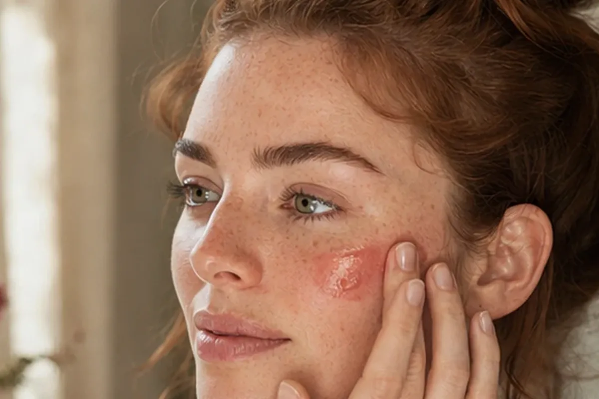 Emotionaler und authentischer Anwendungsmoment rund um Skin Tint für trockene Haut