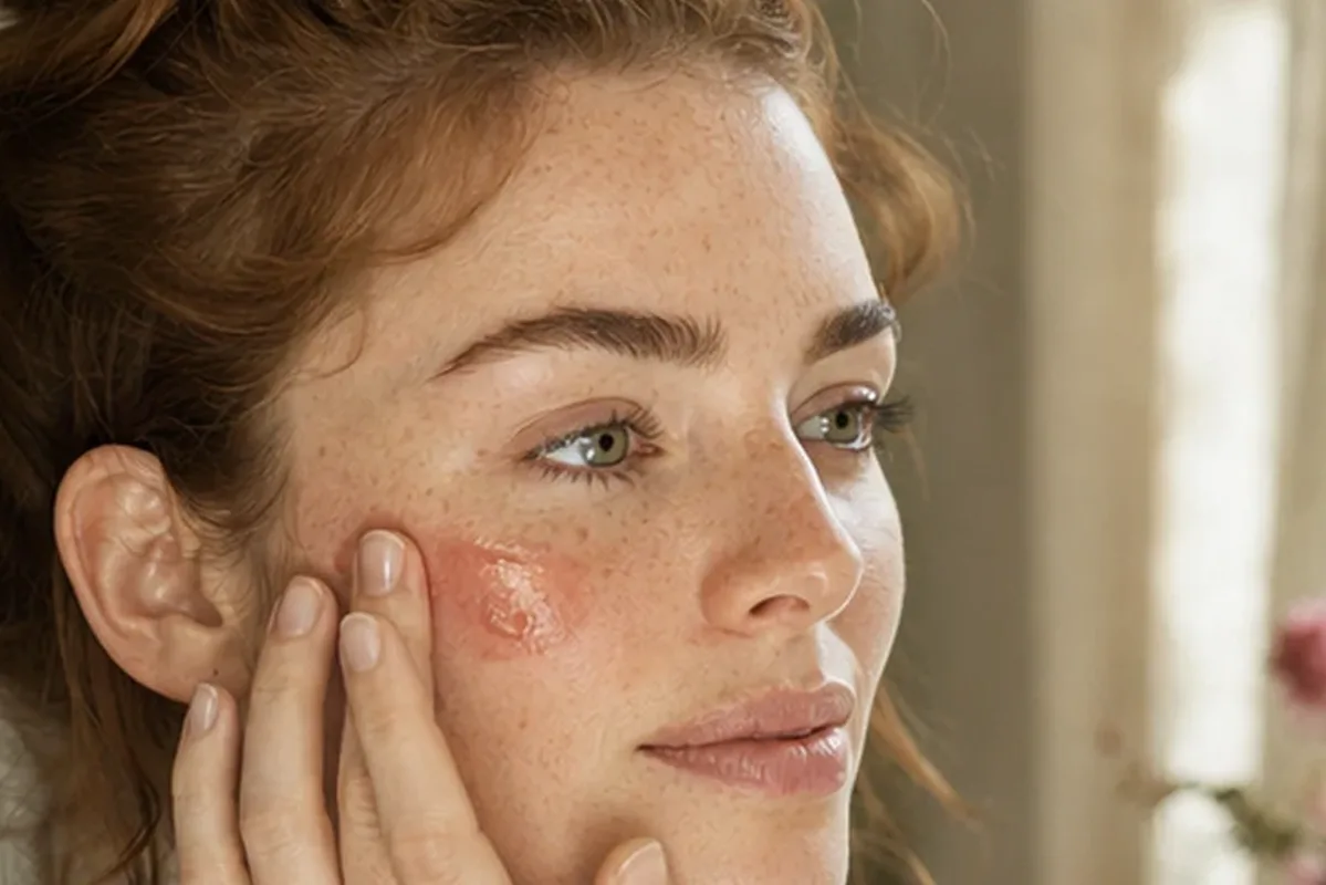 Authentischer Wohlfühlmoment passend zum Beauty-Thema Highlighter für einen natürlichen Look
