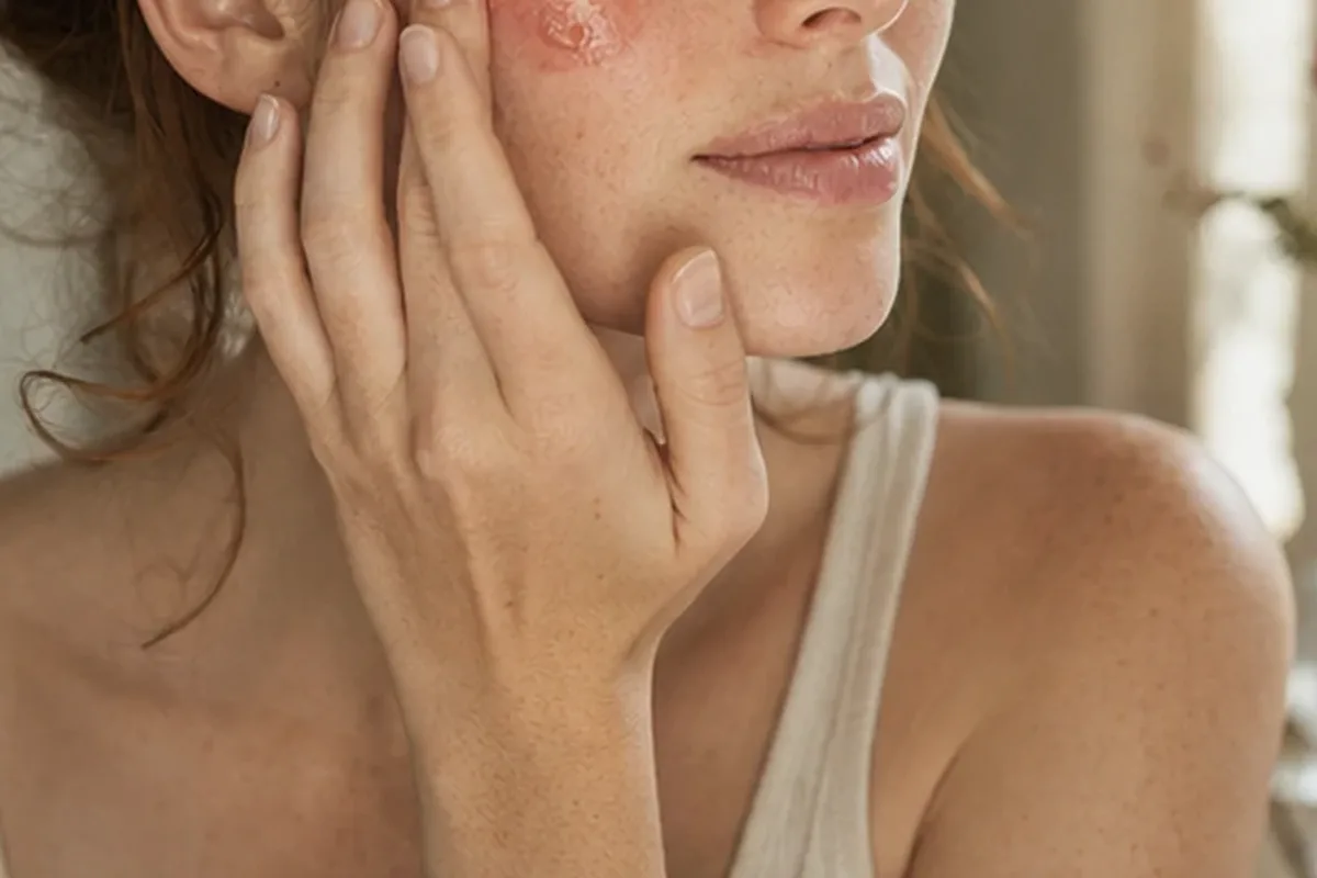 Authentischer Wohlfühlmoment passend zum Beauty-Thema Foundation bei Rötungen