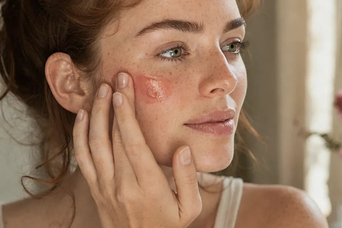 Emotionaler und authentischer Anwendungsmoment rund um Bronzer für empfindliche Haut