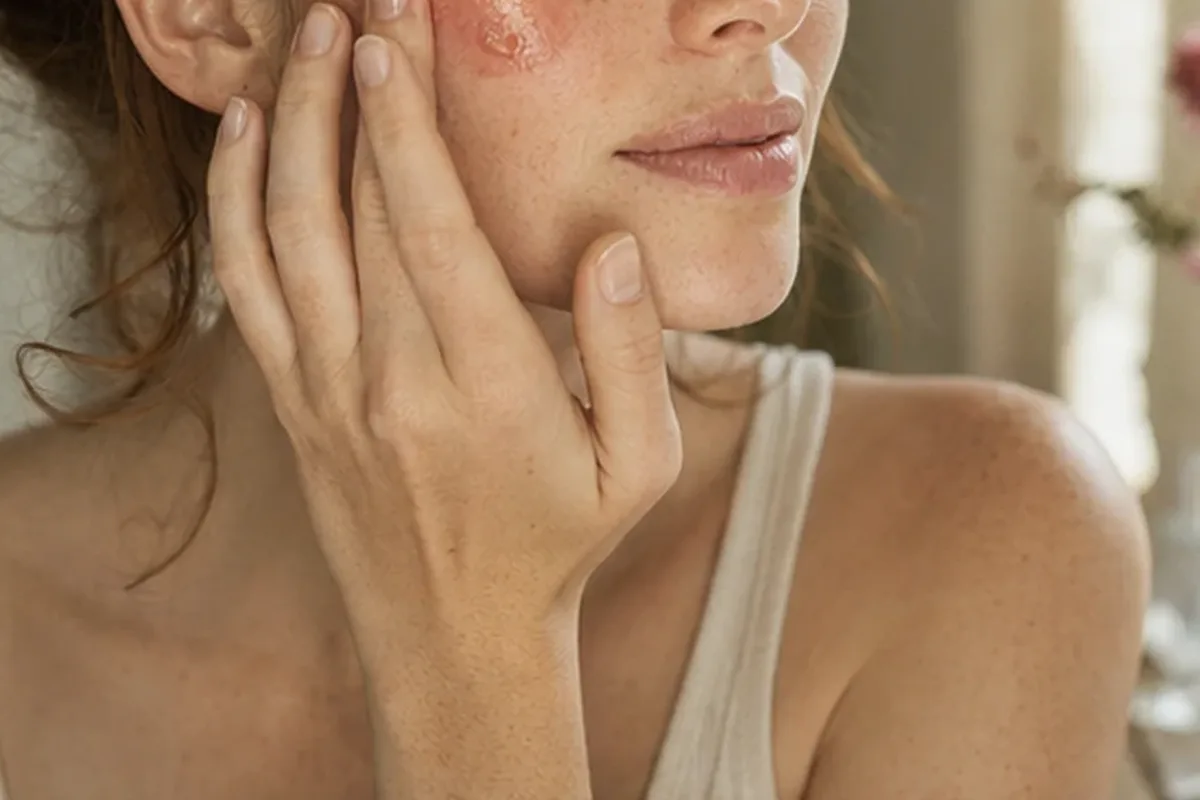 Redaktioneller Beauty-Moment zur Ausgangslage bei Puder bei Rötungen