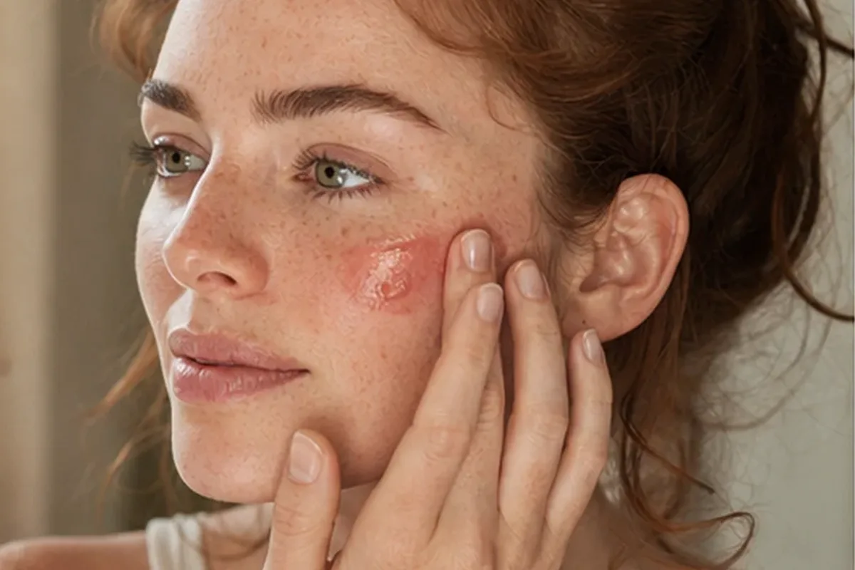 Authentischer Wohlfühlmoment passend zum Beauty-Thema Primer bei großen Poren