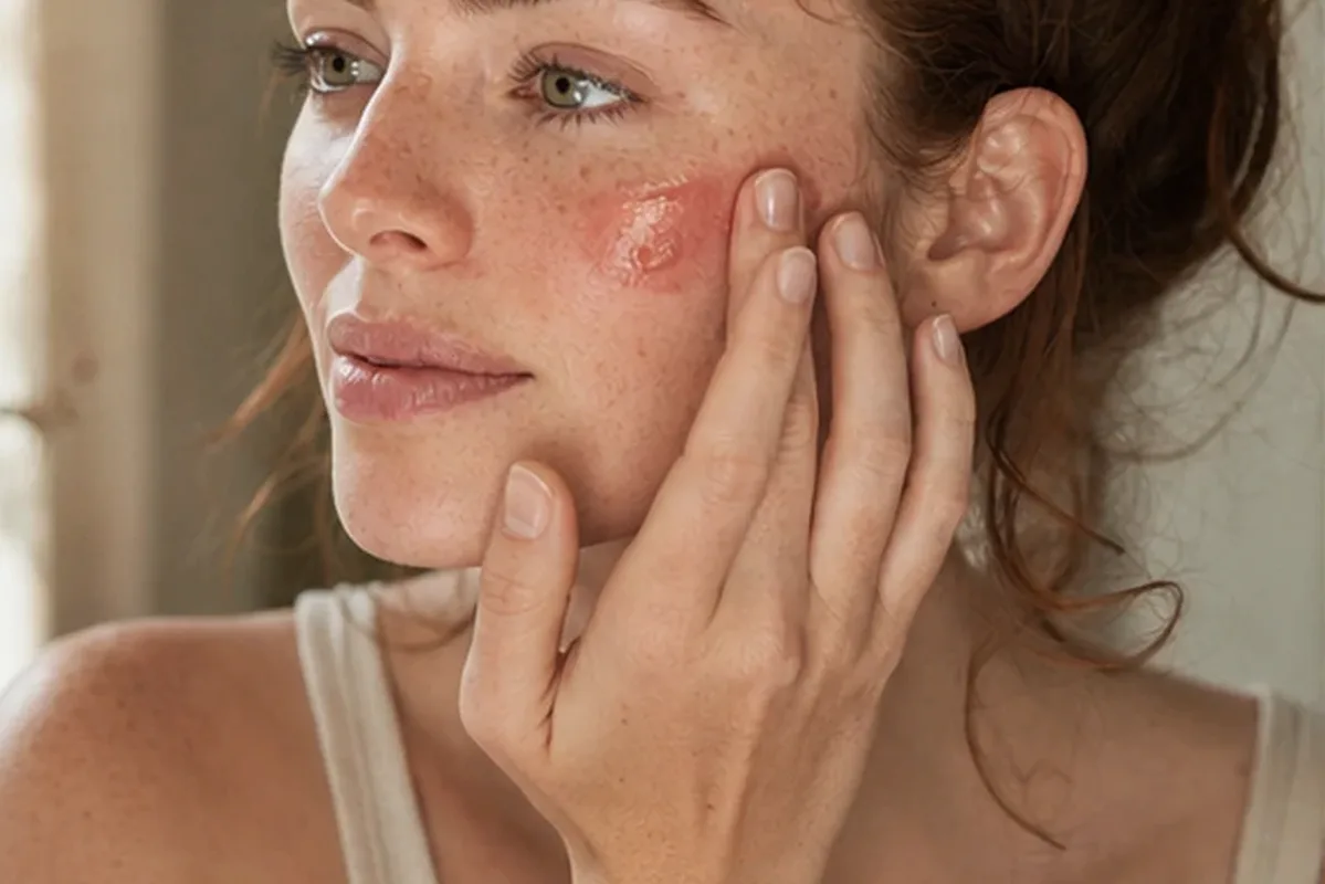 Redaktioneller Beauty-Moment zur Ausgangslage bei Puder für trockene Haut