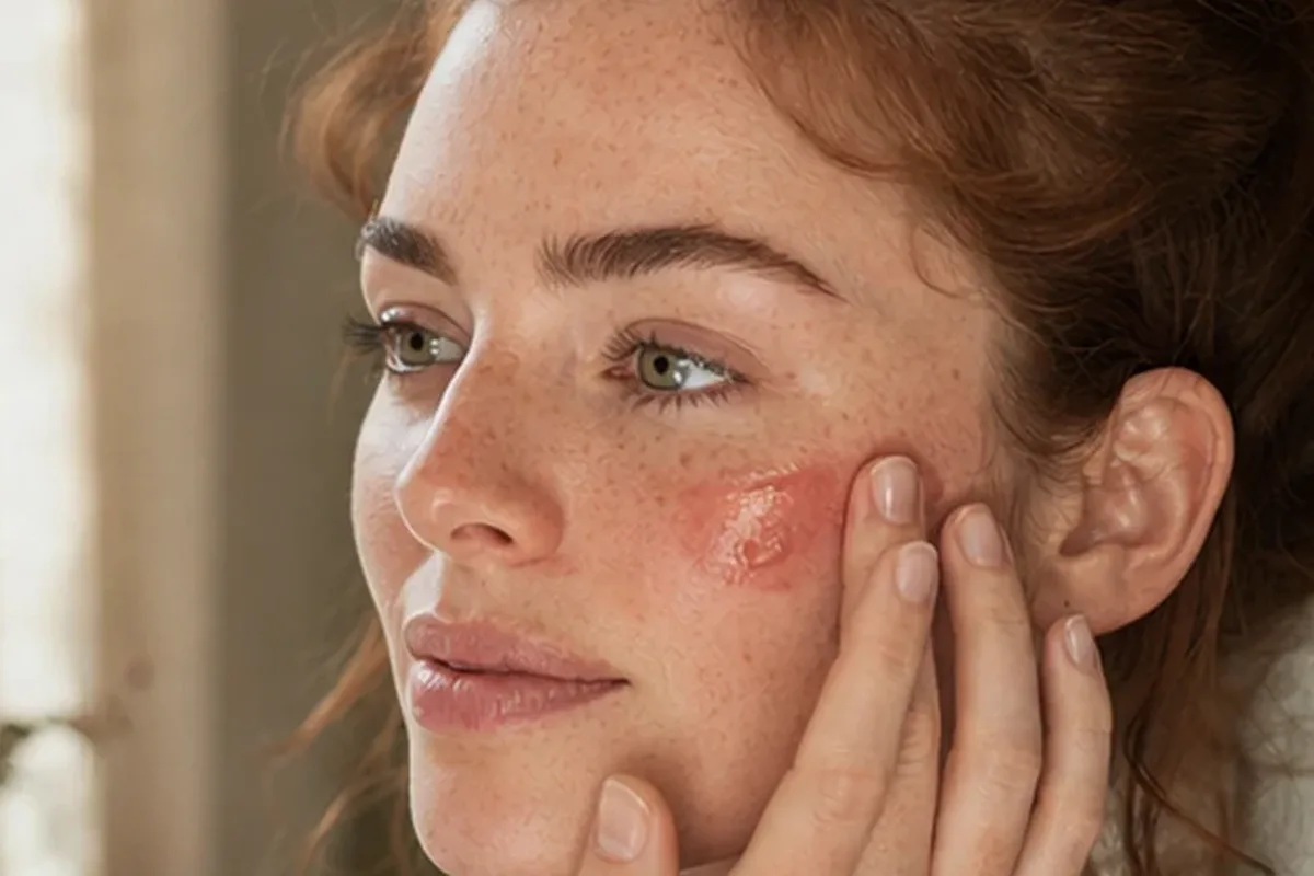 Authentischer Wohlfühlmoment passend zum Beauty-Thema Setting Spray für trockene Haut