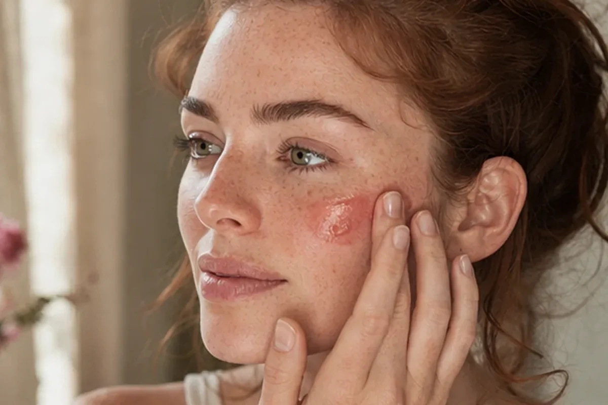 Emotionaler und authentischer Anwendungsmoment rund um Skin Tint für empfindliche Haut