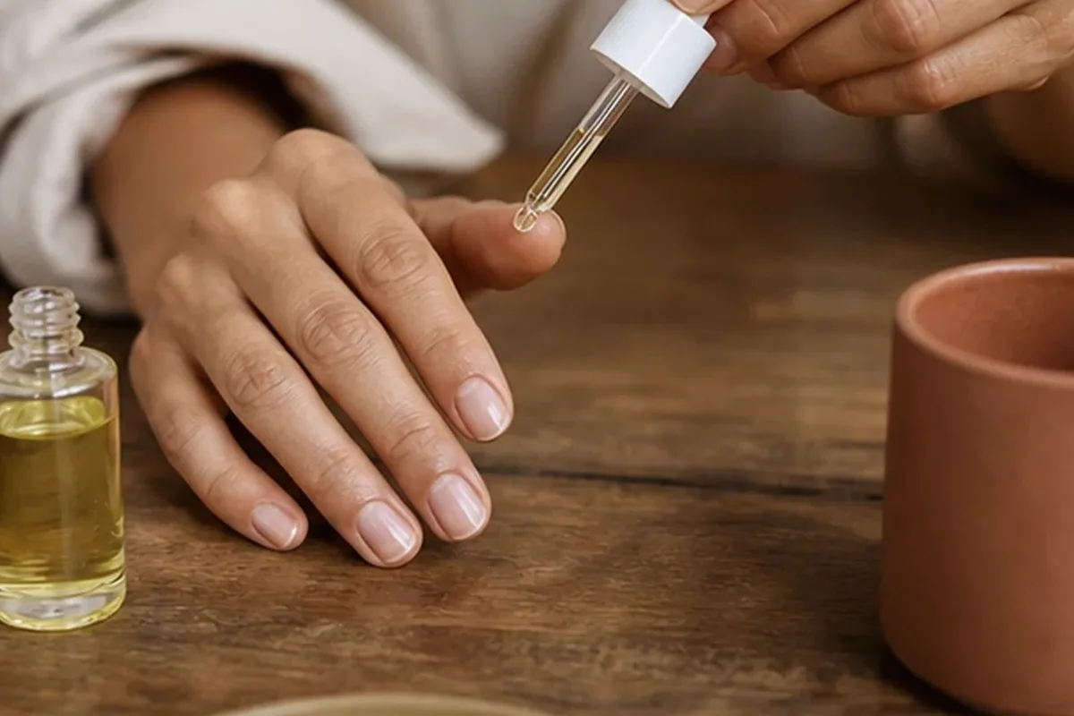 Redaktionelle Detailaufnahme zur Orientierung bei Selbstbräuner bei Keratosis pilaris