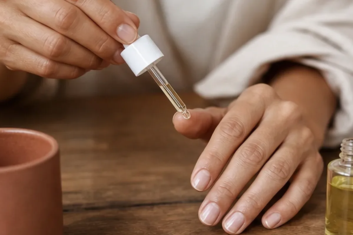 Hochwertige Beauty-Inszenierung zu Auswahlkriterien für Nagelöl bei brüchigen Nägeln