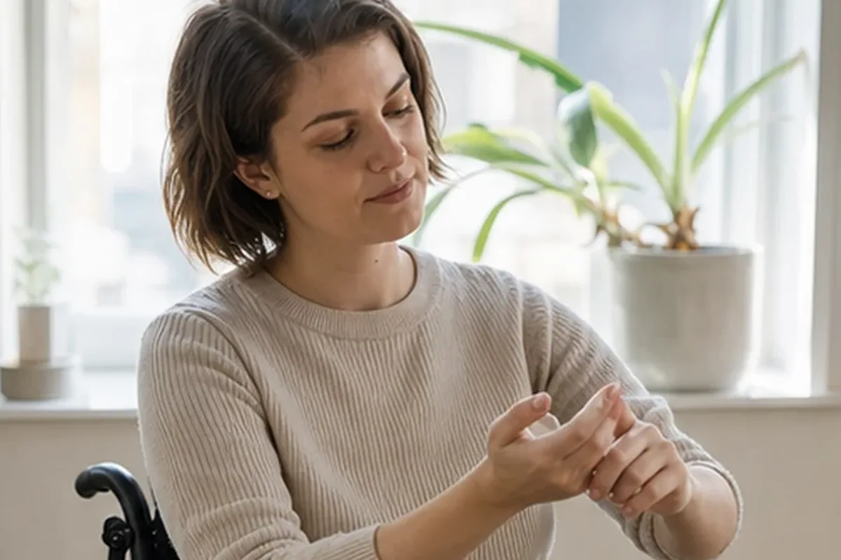 Authentischer Wohlfühlmoment passend zum Beauty-Thema Body Butter bei Keratosis pilaris