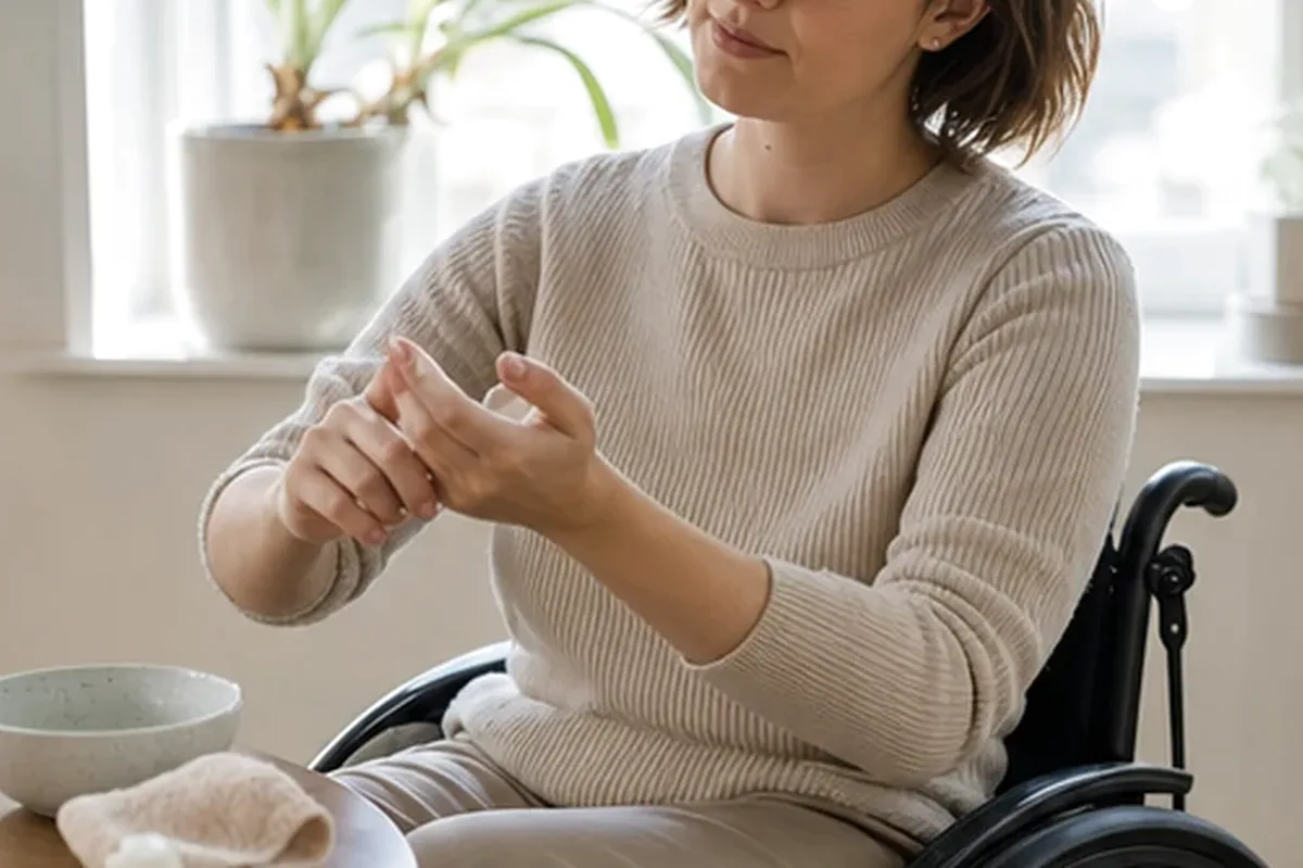 Emotionaler und authentischer Anwendungsmoment rund um Body Butter für empfindliche Haut