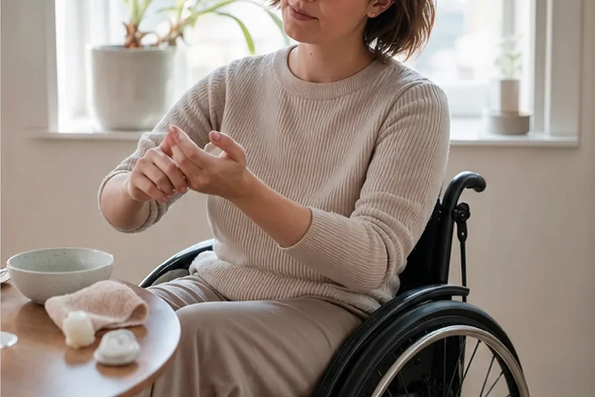 Emotionaler und authentischer Anwendungsmoment rund um Fußpflege