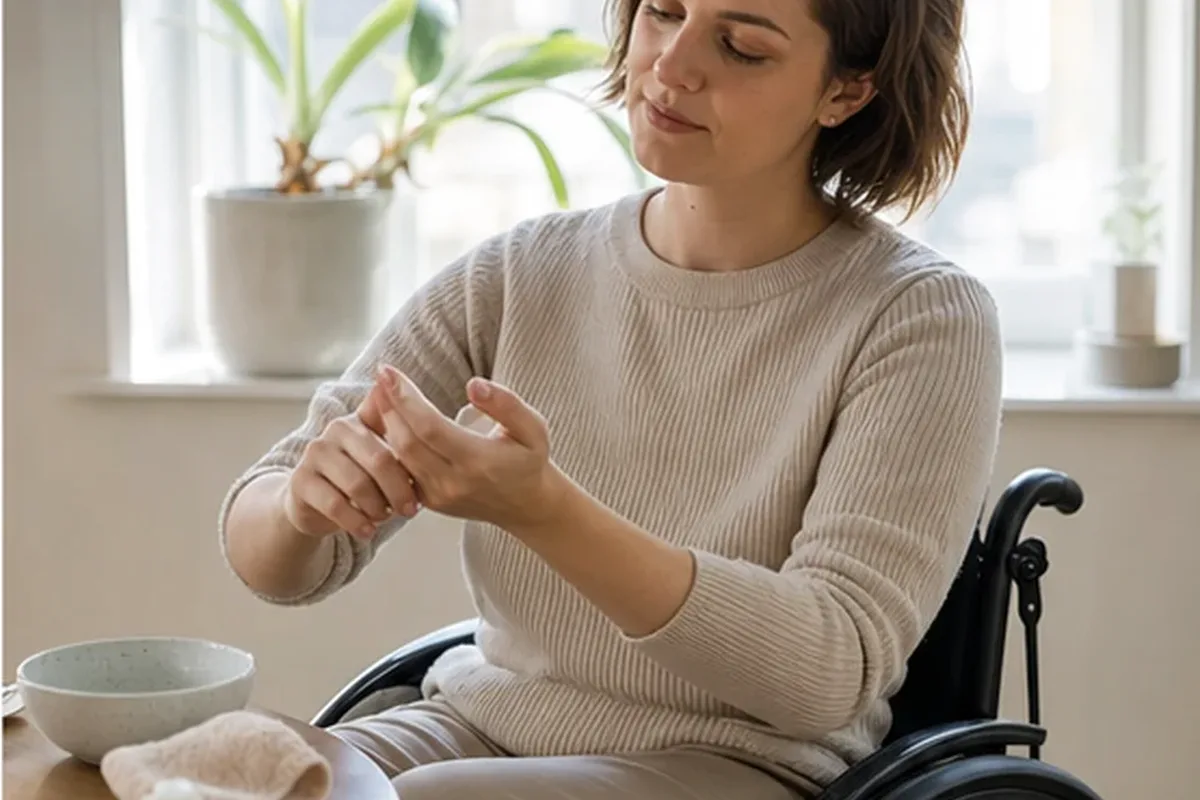 Emotionaler und authentischer Anwendungsmoment rund um Körperöl bei Keratosis pilaris