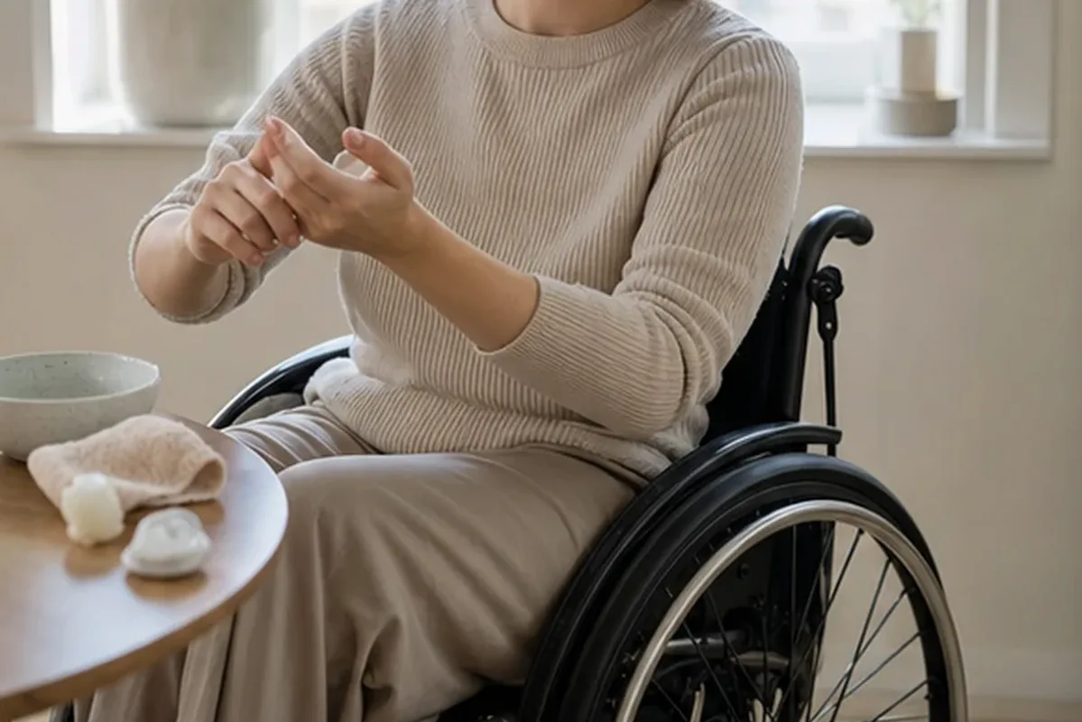Redaktionelle Detailaufnahme zur Orientierung bei Duschöl für müde Füße