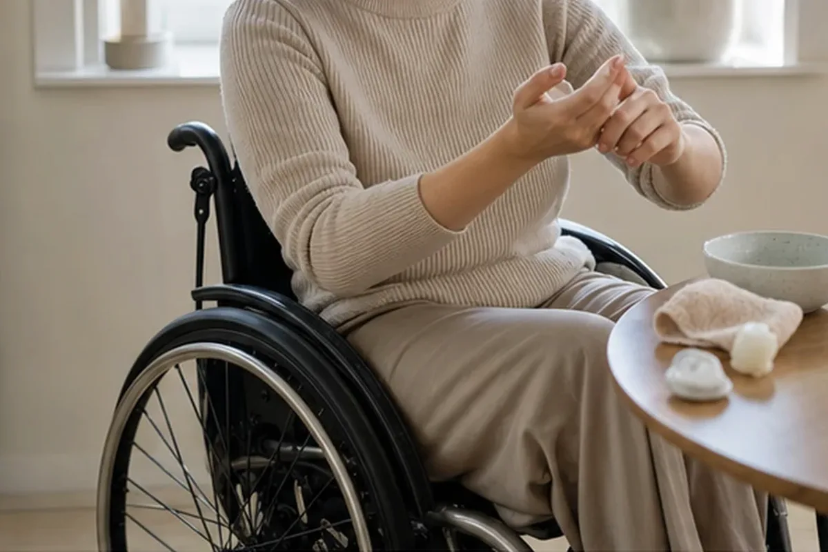 Emotionaler und authentischer Anwendungsmoment rund um Nagelöl für beanspruchte Hände