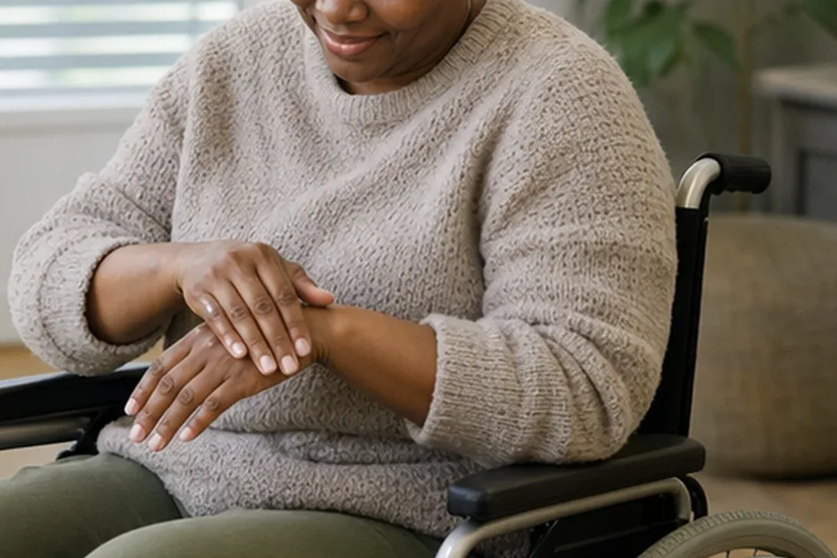 Emotionaler und authentischer Anwendungsmoment rund um Körperpeeling bei Keratosis pilaris