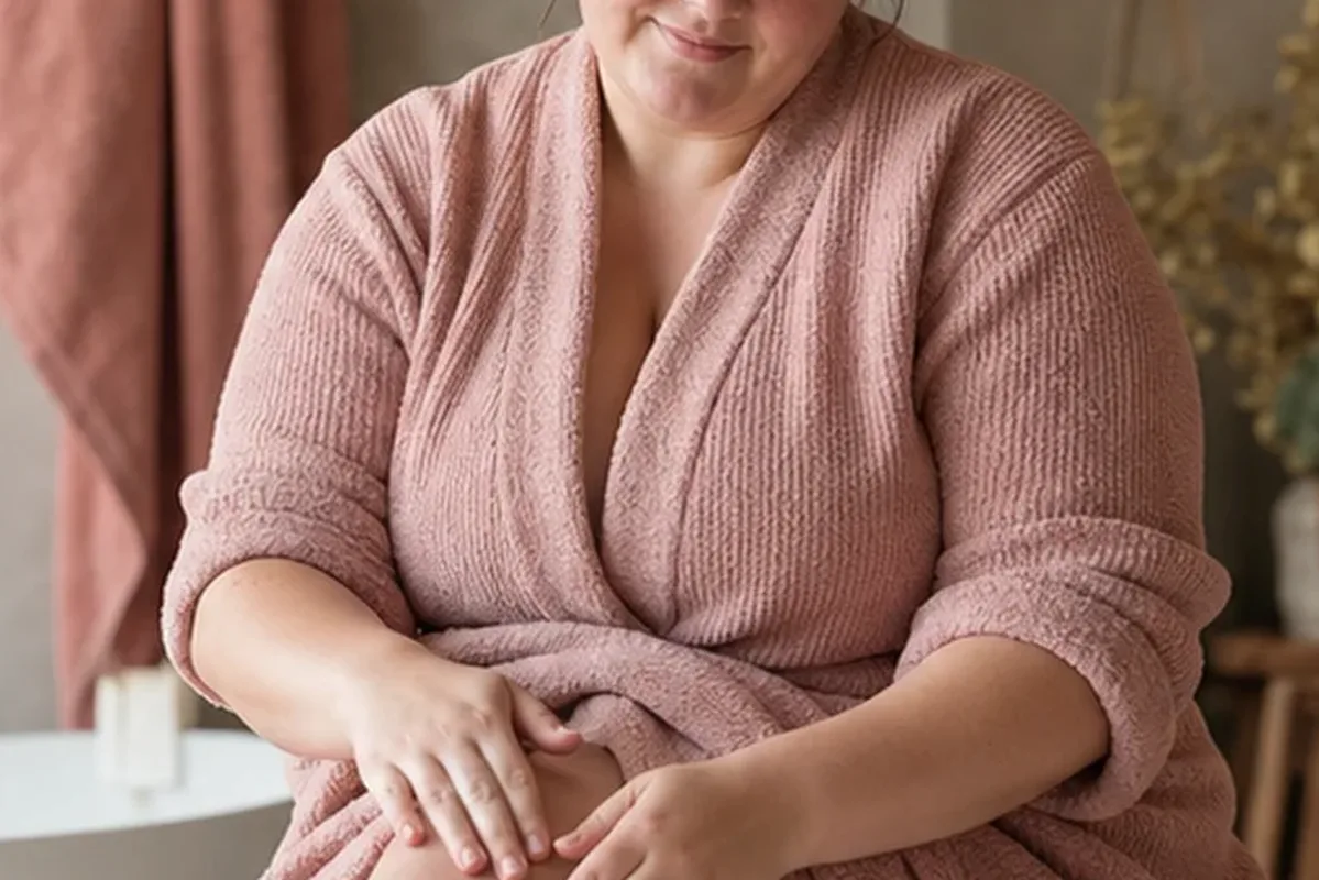 Authentischer Wohlfühlmoment passend zum Beauty-Thema Körperlotion bei Keratosis pilaris