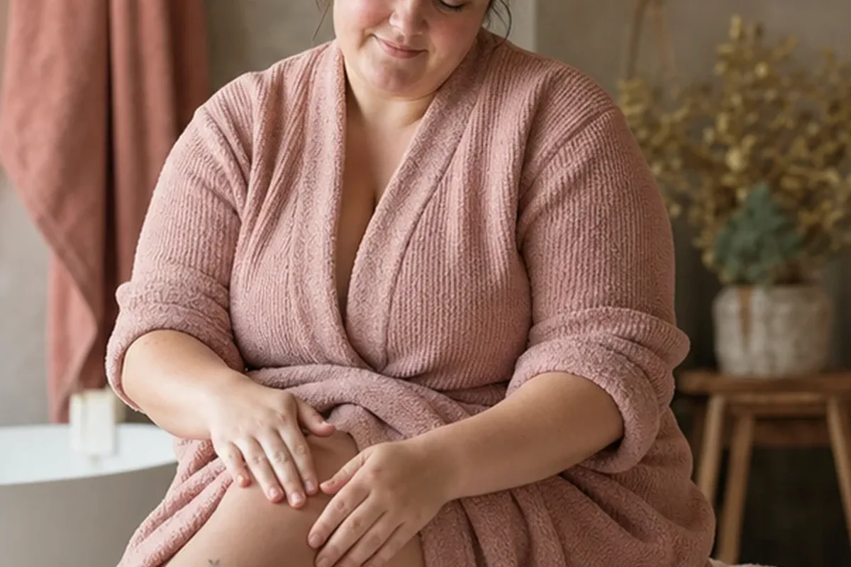 Authentischer Wohlfühlmoment passend zum Beauty-Thema Duschgel bei Keratosis pilaris