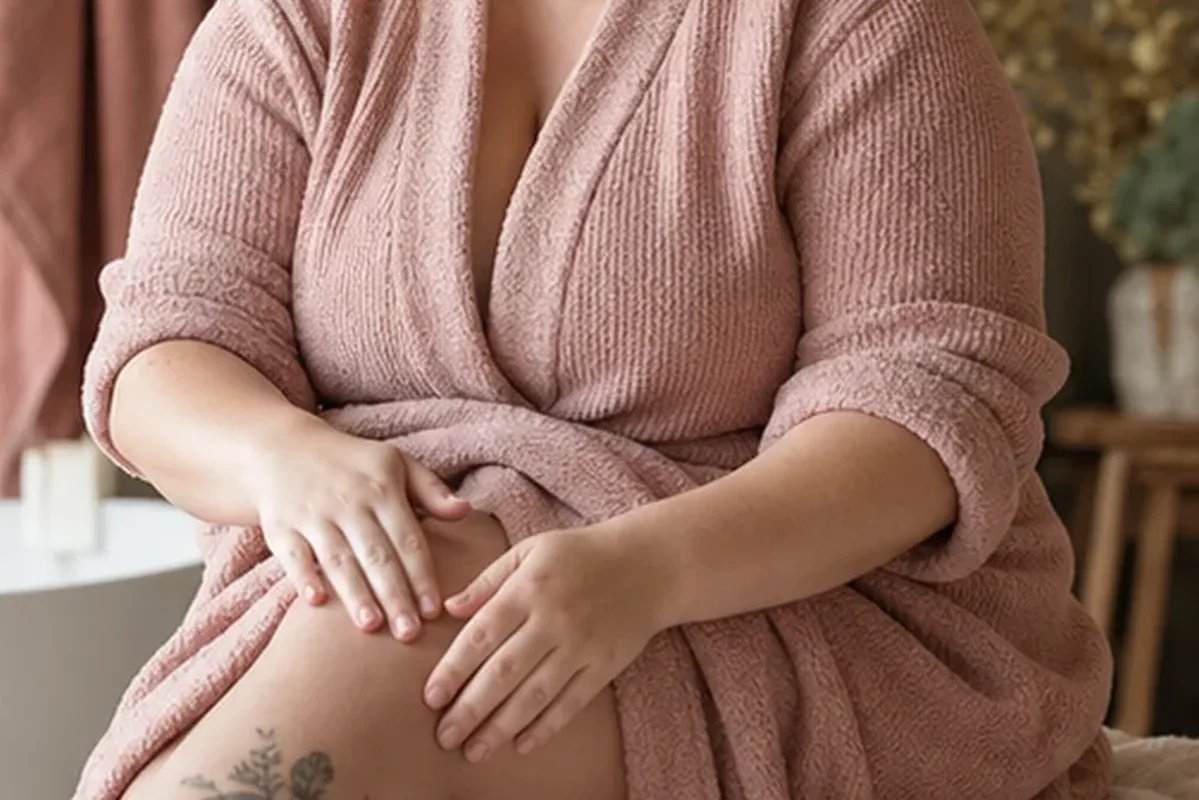 Hochwertige Beauty-Inszenierung zu Auswahlkriterien für Körperöl bei Keratosis pilaris