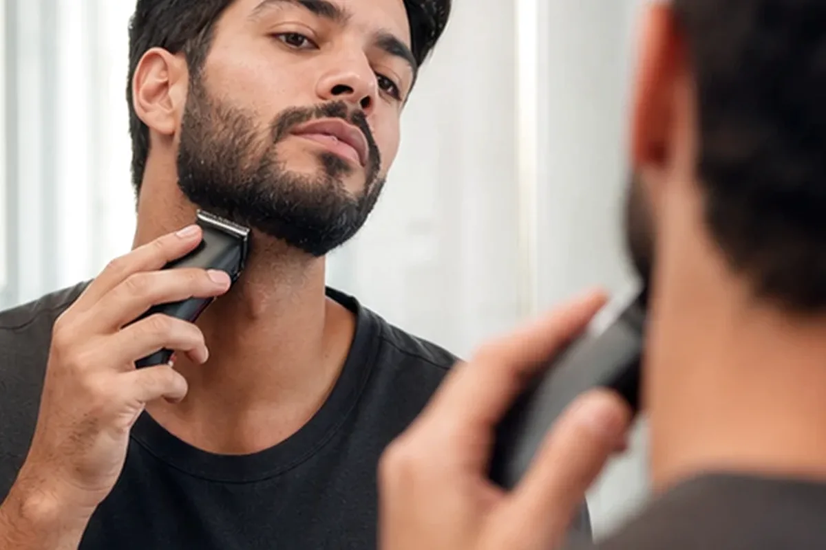 Emotionaler und authentischer Anwendungsmoment rund um Bikinizonen-Trimmer für langanhaltende Glätte