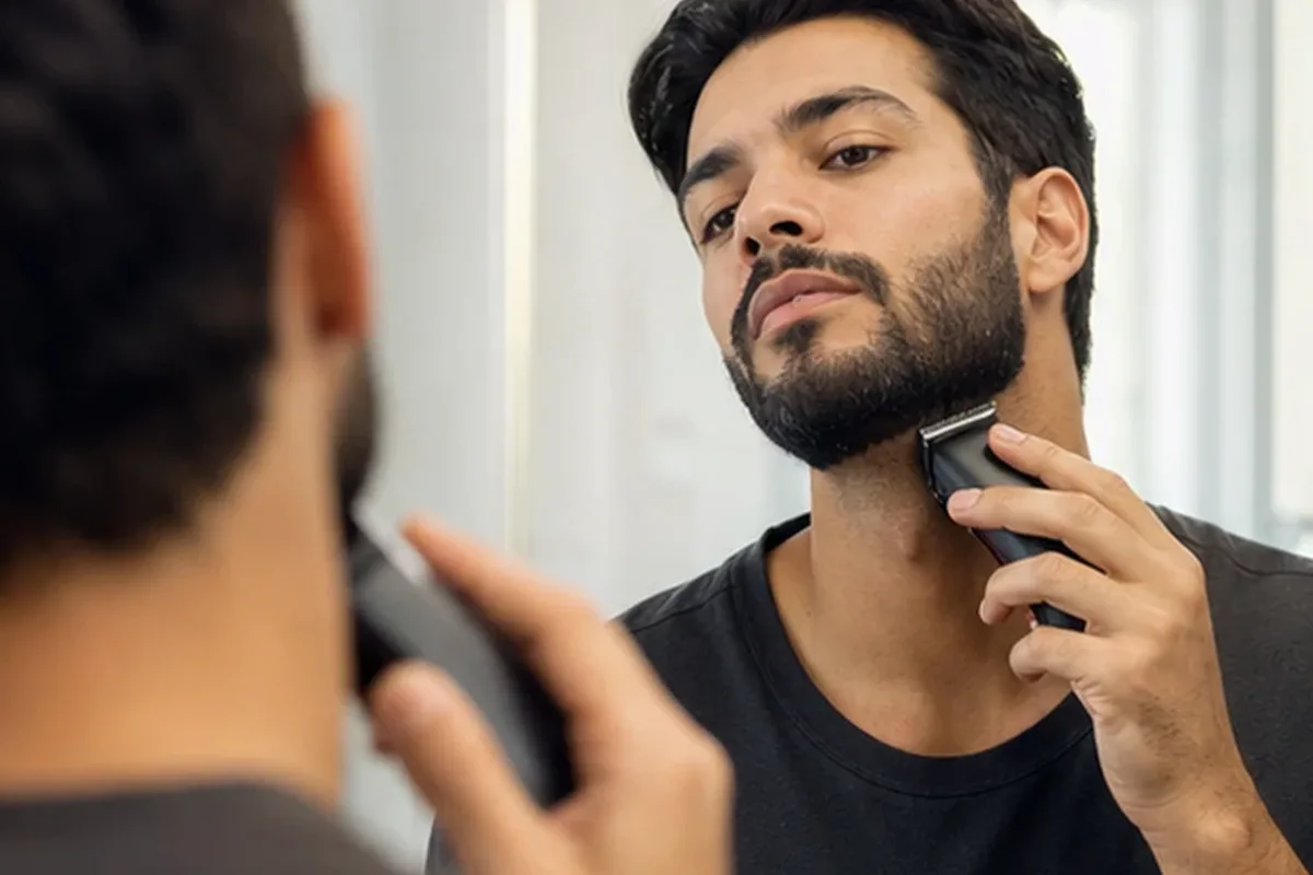 Authentischer Wohlfühlmoment passend zum Beauty-Thema Peeling vor der Rasur für langanhaltende Glätte