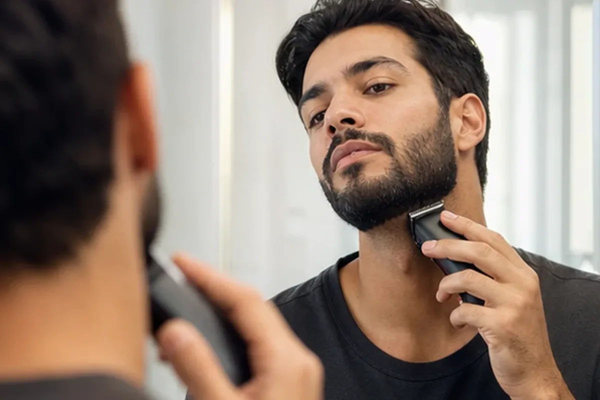 Authentische Beauty-Routine passend zum Thema Bikinizonen-Trimmer für dunkle Haare