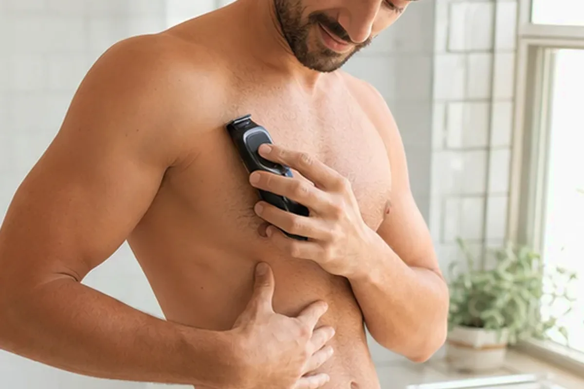 Redaktionelle Detailaufnahme zur Orientierung bei Waxing-Set für dunkle Haare