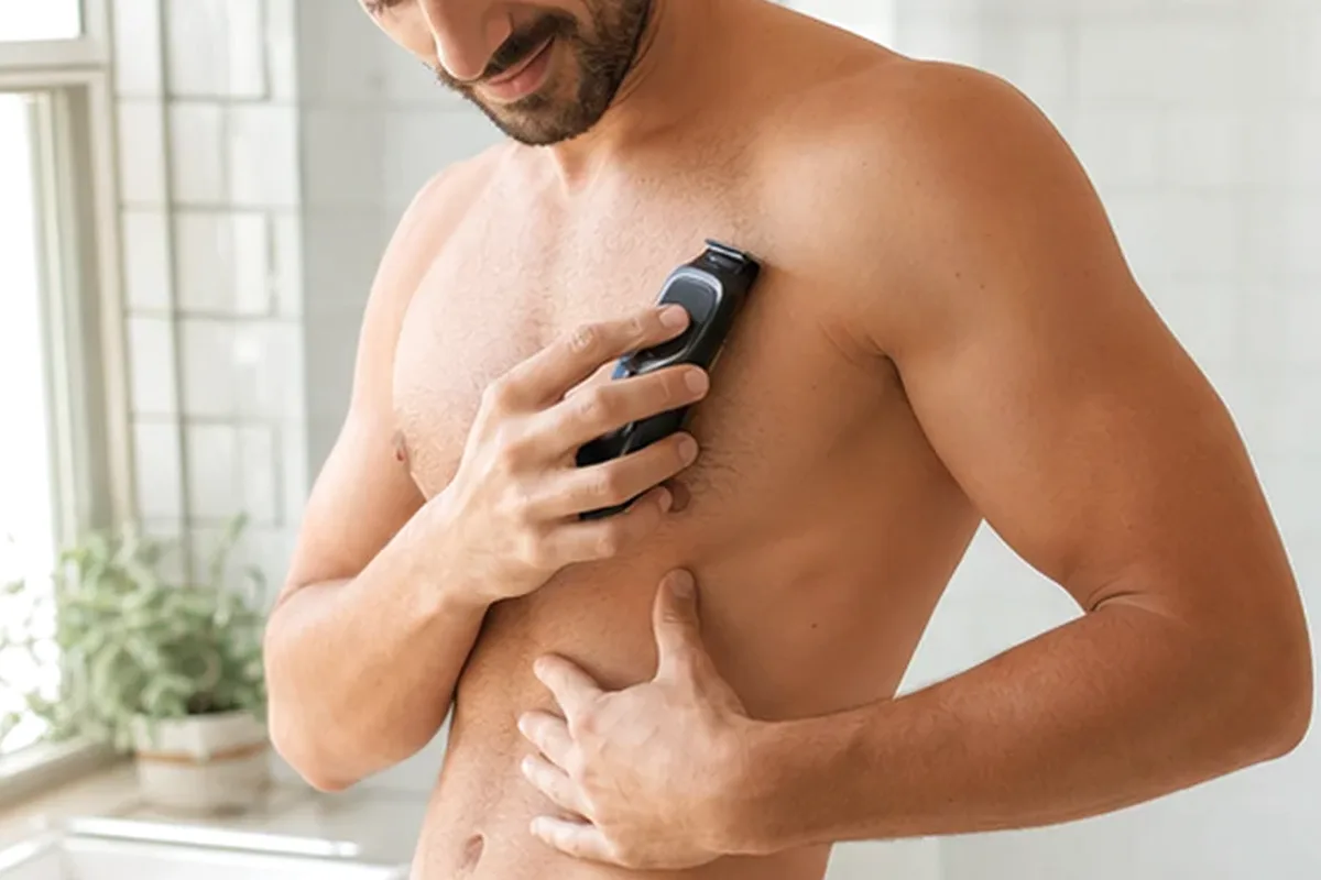 Redaktioneller Beauty-Moment zur Ausgangslage bei Rasieröl für die Bikinizone