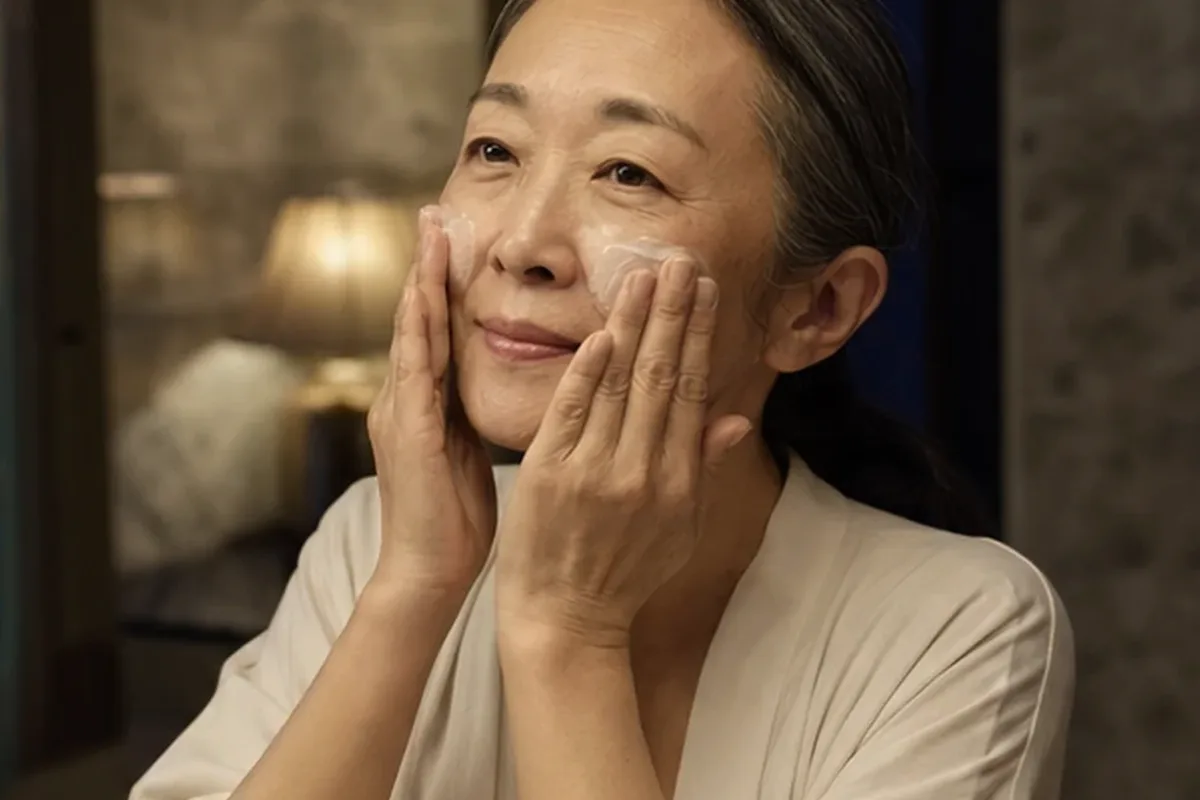 Redaktioneller Beauty-Moment zur Ausgangslage bei Anti-Aging-Routine bei ersten Fältchen