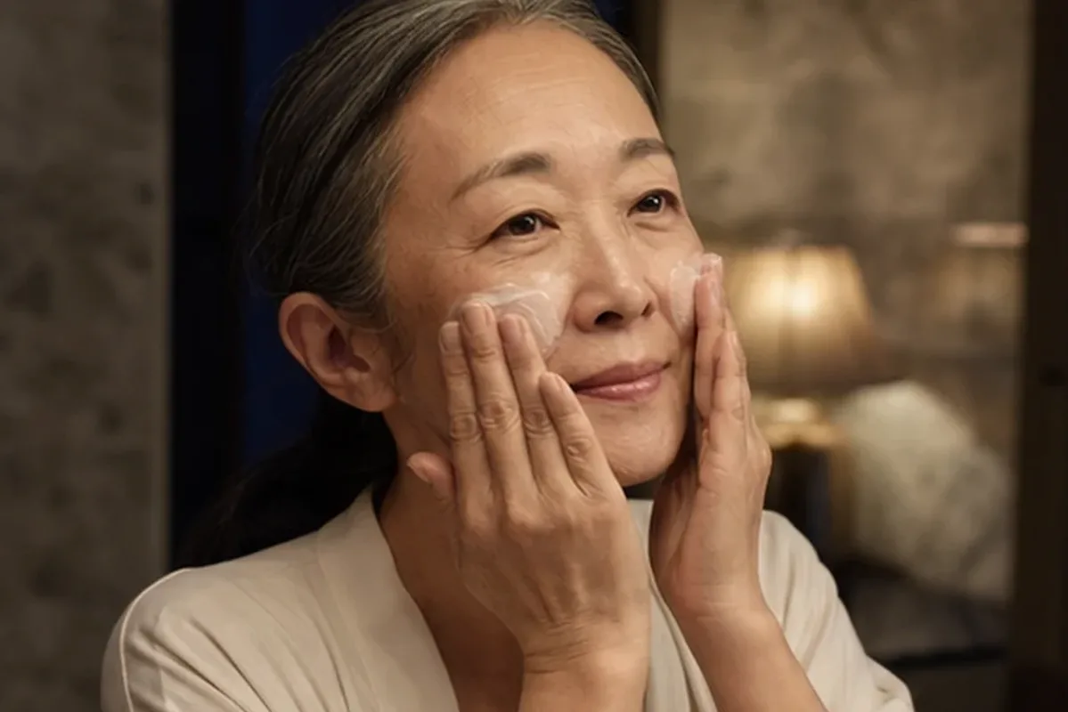Authentische Beauty-Routine passend zum Thema Hautbarriere-Pflege bei ersten Fältchen