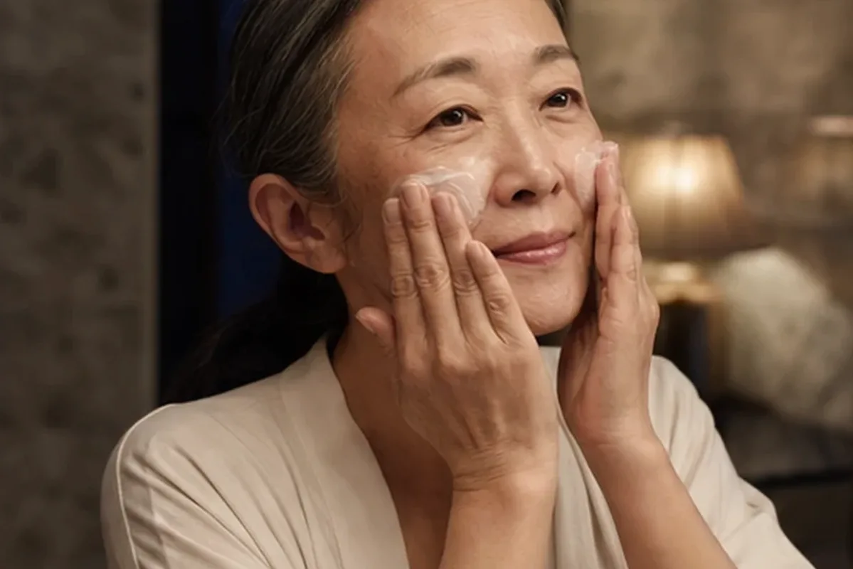 Authentischer Wohlfühlmoment passend zum Beauty-Thema Die richtige Hautpflege-Routine