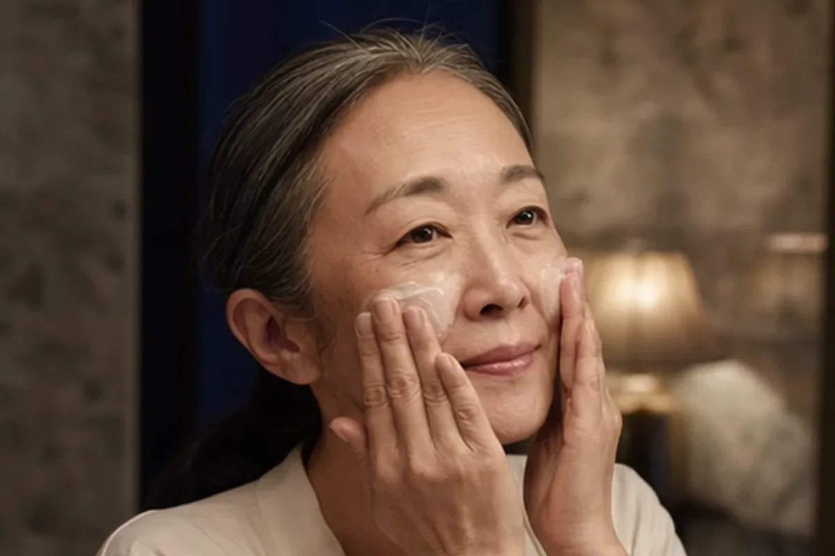 Authentischer Wohlfühlmoment passend zum Beauty-Thema Gesichtsmaske bei Rötungen