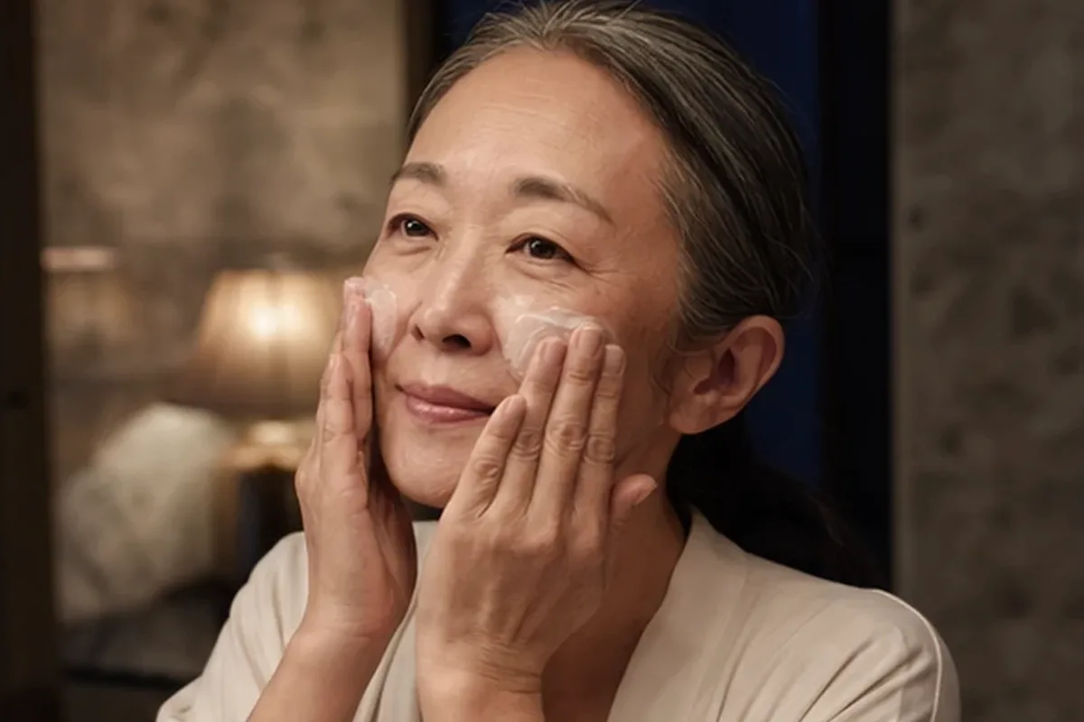 Authentischer Wohlfühlmoment passend zum Beauty-Thema Reinigungsöl für fettige Haut